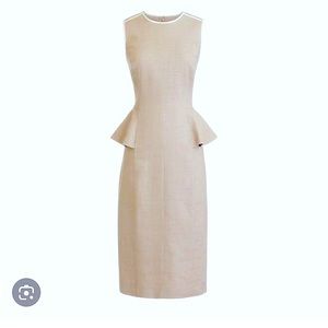 J Crew Linen Peplum Dress
